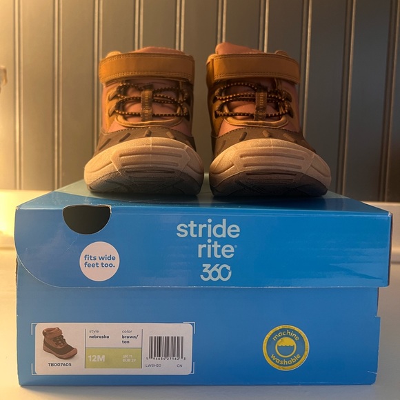Stride Rite Boys Girls Nebraska Boots Size 12 - Picture 4 of 9